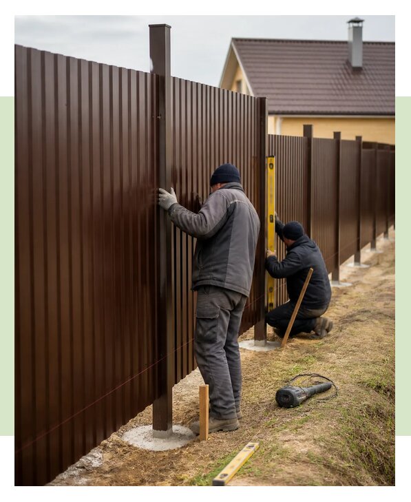 Установка глухого забора в Екатеринбурге по цене от 2562 р. | ЗаборЭксеперт-Ктр